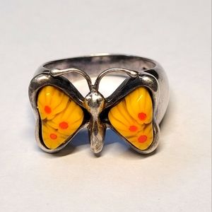 Vintage 925 Silver Butterfly Ring